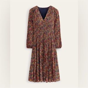 Boden Multicolor Floral Midi Dress